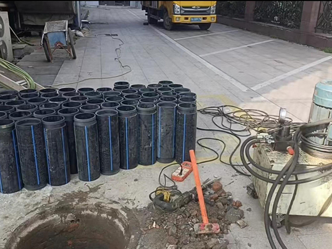 道真PE置换管厂家 DN315置换管 非开挖管短管置换